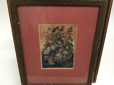 Lot 86 - Two 19th century Japanese woodcut prints