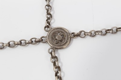 Lot 6 - Chinese white metal chatelaine