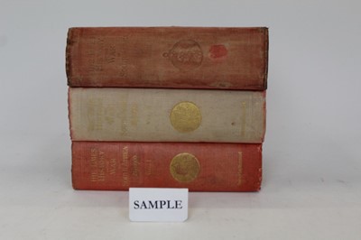 Lot 1284 - Books - The Times History Of The War in South Africa 1899-1902, seven volumes, in gilded red cloth bindings with illustrated plates, edited by L.S. Amery, for Sampson Low, Marston & Co. Ltd.