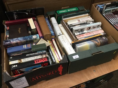 Lot 491 - Large collection of books, mainly reference and novels relating to History, War, U-Boats, photography, etc - 4 boxes