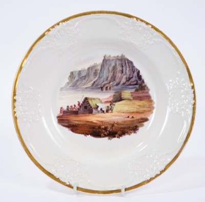 Lot 73 - Rare Stephen Folch Indian view plate, circa 1820-28.  By repute from a service presented to Beatrice Weatherall at Walter Gray at their wedding in Calcutta on 4th July 1877 by Colonel Deddwar