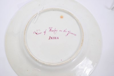 Lot 73 - Rare Stephen Folch Indian view plate, circa 1820-28.  By repute from a service presented to Beatrice Weatherall at Walter Gray at their wedding in Calcutta on 4th July 1877 by Colonel Deddwar
