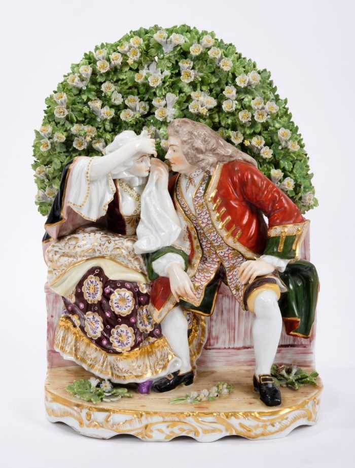Lot 95 - Continental Derby style porcelain group
