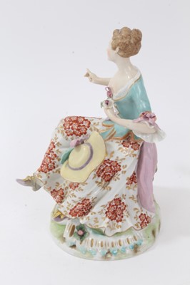 Lot 80 - Continental porcelain figure of a shepherdess