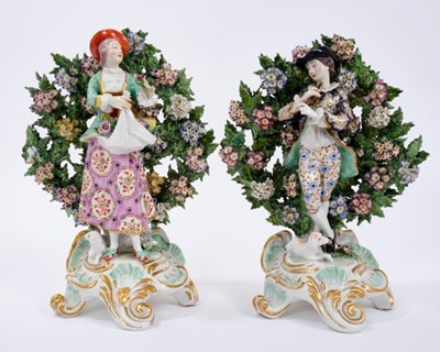 Lot 94 - Pair of Continental porcelain figures in Derby style