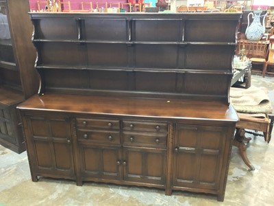 Lot 894 - Large Ercol two height dresser