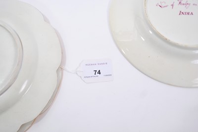 Lot 74 - Pair Bristol porcelain plates