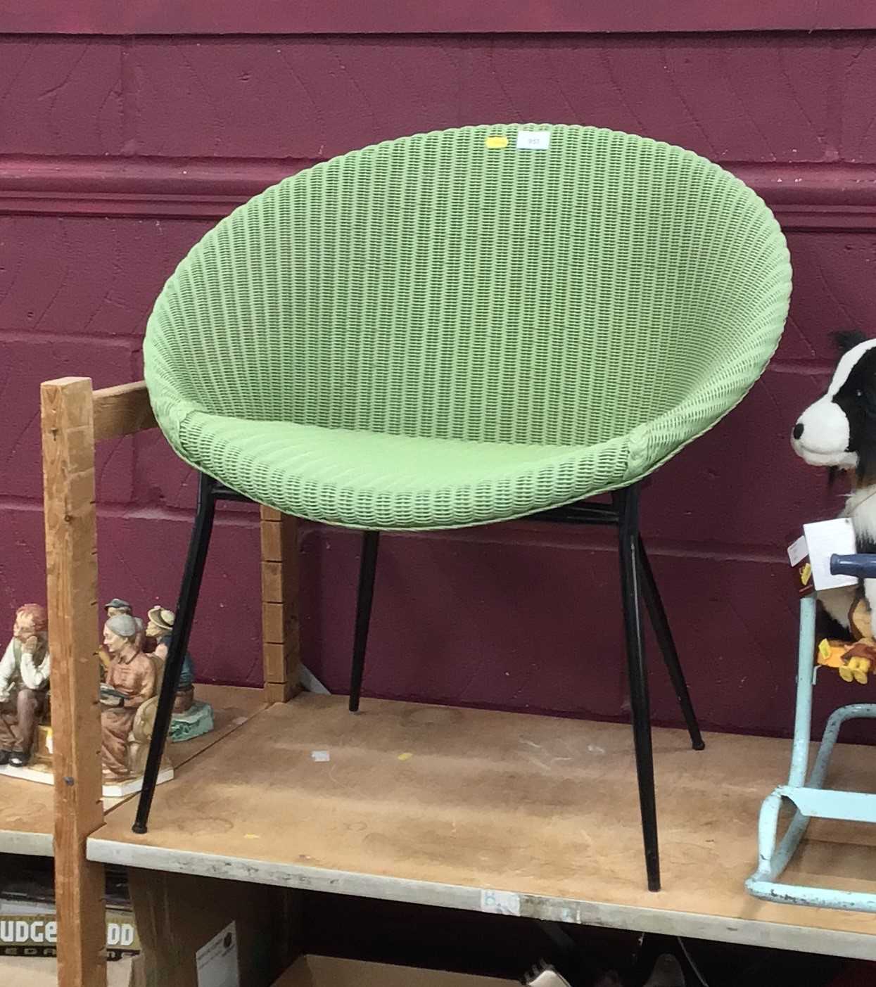 lloyd loom green chair