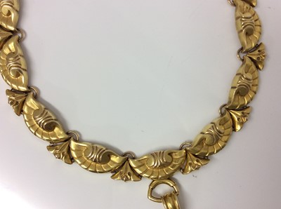 Lot 474 - 19th century gold locket and necklace, formerly the property of the late Mildred Shay