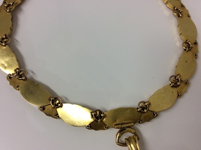 Lot 474 - 19th century gold locket and necklace, formerly the property of the late Mildred Shay