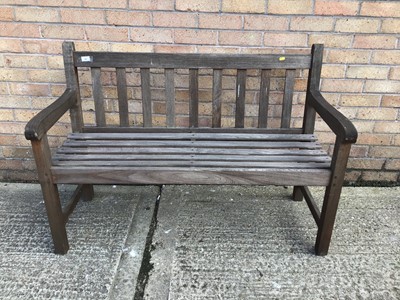 Lot 957 - Teak garden bench