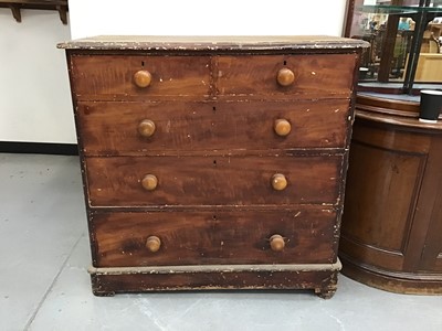 Lot 962 - Victorian chest of two short and three long drawers