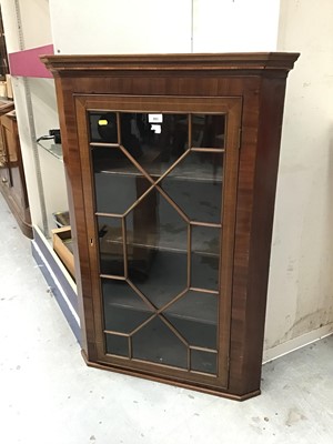 Lot 993 - Victorian glazed hanging corner cupboard