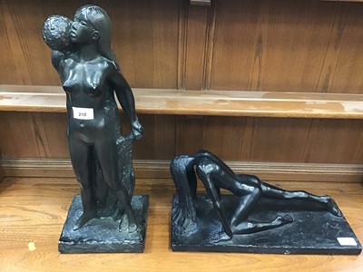 Lot 210 - Two nude plaster figures, one by Leonardo Art and the other by Austin Prod Inc