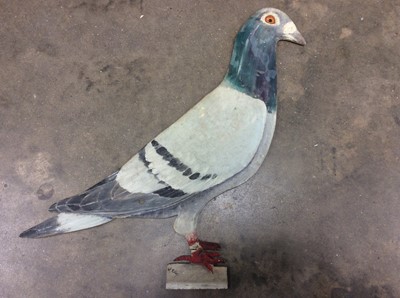 Lot 431 - Folk Art pigeon dummy board signed W. Riley