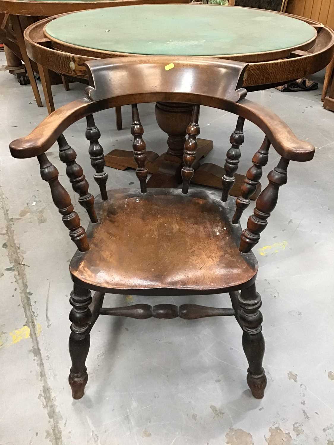 Lot 998 - Old spindle back captains chair