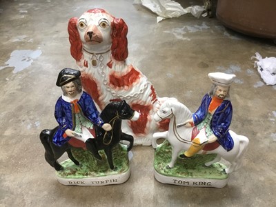 Lot 192 - Group of Staffordshire ceramics, pastel burners, figures