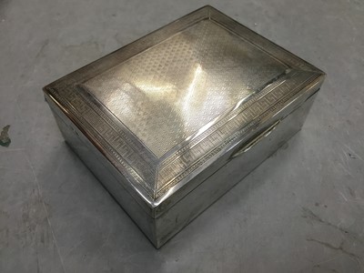 Lot 677 - Silver cigarette box