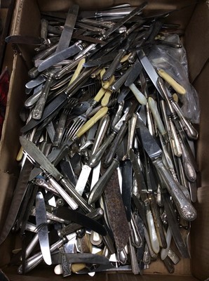 Lot 443 - Quantity plated cutlery and other flatware