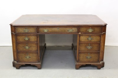 Lot 1210 - Fine quality early 20th century partners desk