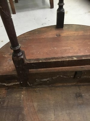 Lot 1206 - Rare 17th / 18th century oak demi-lune drop leaf side table