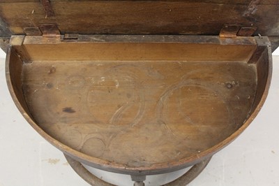 Lot 1206 - Rare 17th / 18th century oak demi-lune drop leaf side table