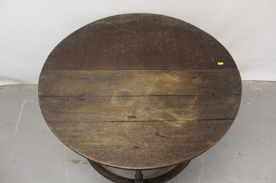Lot 1206 - Rare 17th / 18th century oak demi-lune drop leaf side table