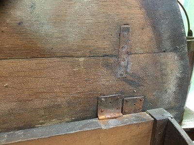 Lot 1206 - Rare 17th / 18th century oak demi-lune drop leaf side table