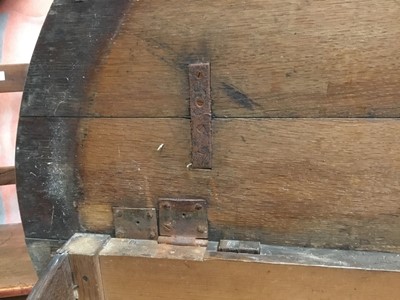 Lot 1206 - Rare 17th / 18th century oak demi-lune drop leaf side table