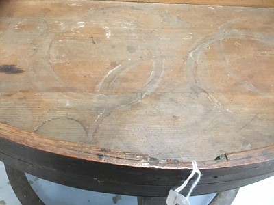 Lot 1206 - Rare 17th / 18th century oak demi-lune drop leaf side table