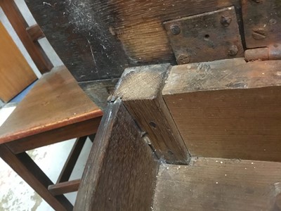 Lot 1206 - Rare 17th / 18th century oak demi-lune drop leaf side table