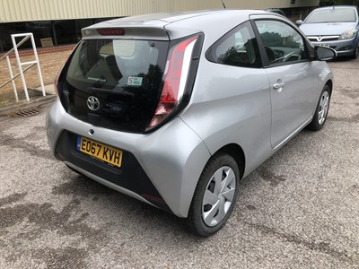 Lot 2 - 2017 Toyota Aygo X-Play VVT-I 1.0 petrol, Manual, Reg. No. EO17 KVH, 4,041 miles, finished in silver, MOT until 29th September 2020, supplied with V5, history file and two keys