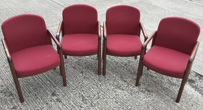 Lot 1035 - Set of four Gordon Russell modern design elbow chairs (to be sold as a work of art)