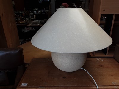 Lot 1039 - Very large pottery table lamp with shade