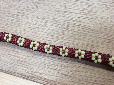 Lot 268 - Antique beadwork snake