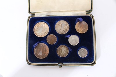 Lot 341 - Ireland - Eight coin proof set (Half Crown - Farthing) 1928, in case of issue (N.B. coins show traces of having been cleaned) otherwise AU (1 coin set)