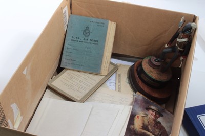 Lot 619 - Group of First World War and later military ephemera together with two regimental plaques