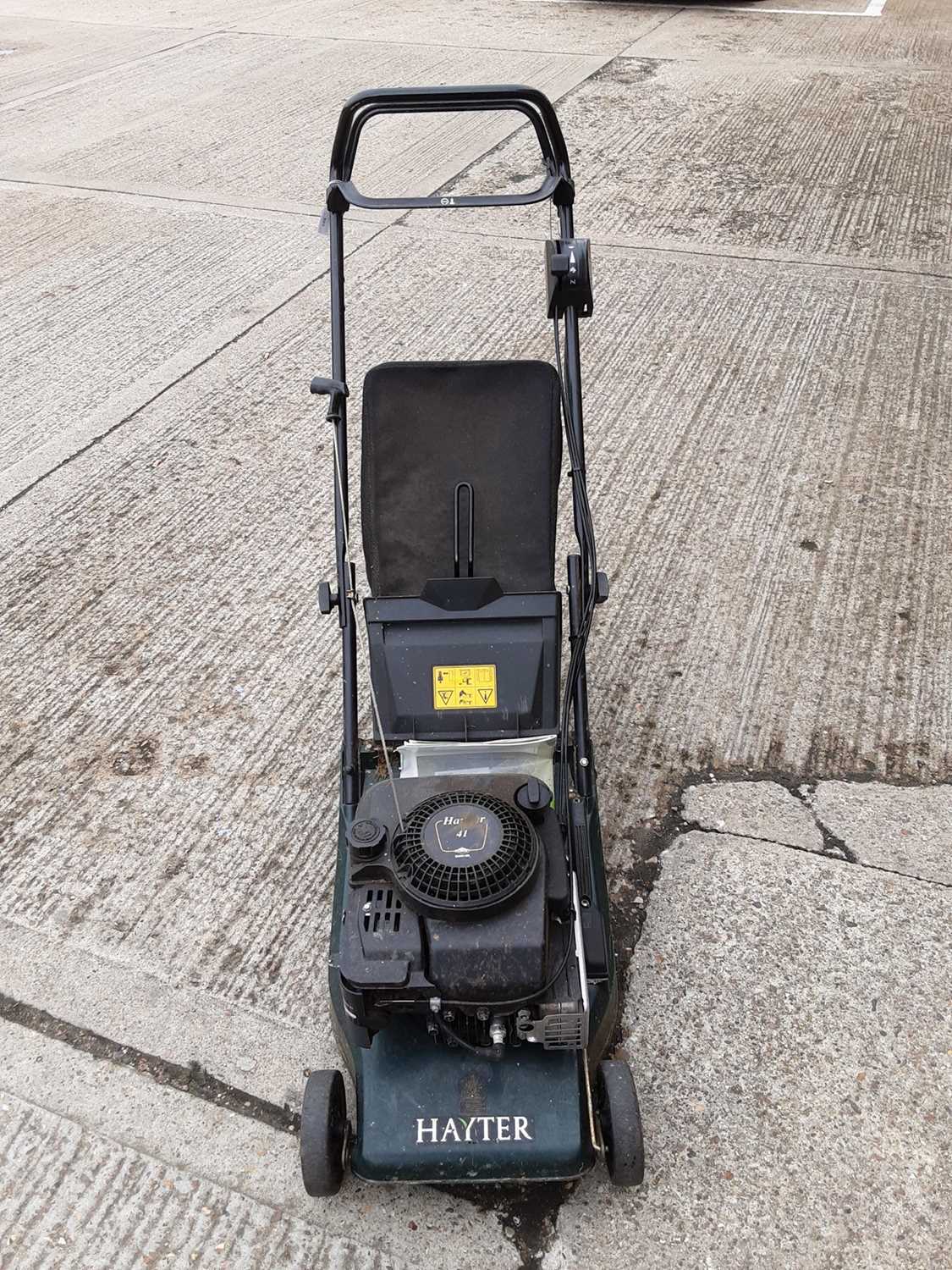 Lot 603 - Hayter Harrier 41 petrol lawnmower with grass box