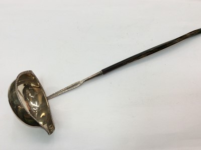 Lot 705 - Georgian silver toddy ladle