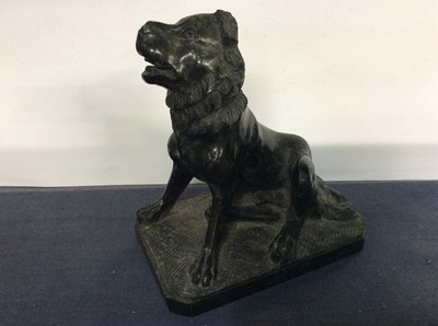 Lot 292 - Grand Tour carved serpentine model of a dog