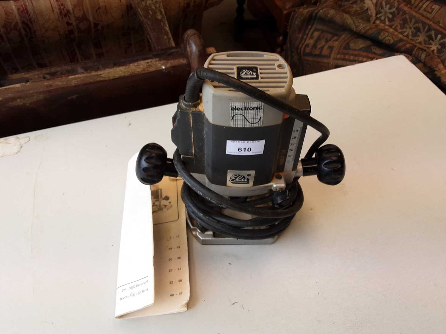 Lot 610 Electric router and an electric sander