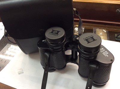 Lot 232 - Pair Hanimex 8x30 binoculars in case