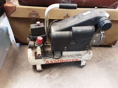 Lot 1065 - Electric air compressor and a Ryobi petrol leaf blower