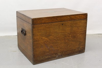 Lot 1230 - 19th century oak Silver Chest by Ellington & Co