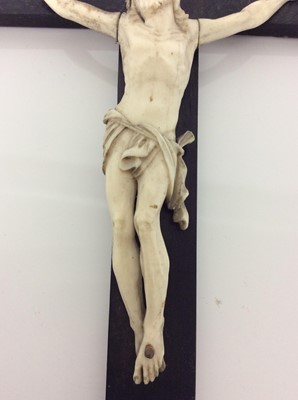 Lot 799 - 19th century Continental bone crucifix