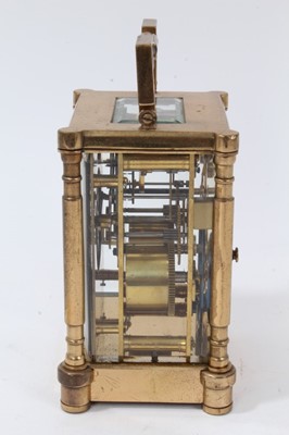 Lot 606 - Antique striking carriage clock