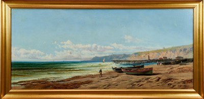 Lot 1101 - Alfred Godchaux (1835-1895) oil on canvas - marine scene