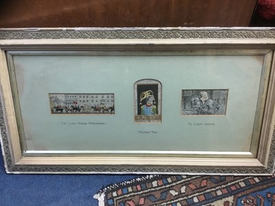 Lot 117 - Lady Godiva - three framed Stevengraph silk prints