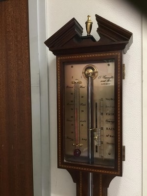 Lot 119 - Georgian style mahogany stick barometer