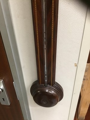 Lot 119 - Georgian style mahogany stick barometer